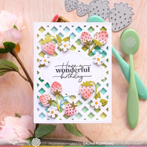 Waffle Flower - Sweet Lattice Panel Die