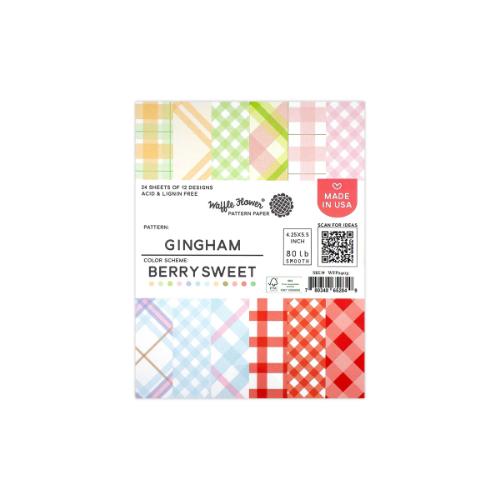 Waffle Flower - Berry Sweet Gingham Paper Pad