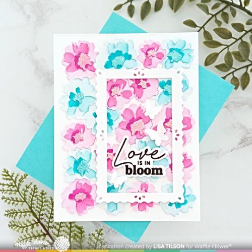 Waffle Flower - Painted Flowers Background Die