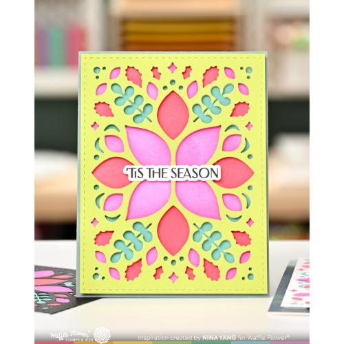 Waffle Flower - Winter Floral Panel Die