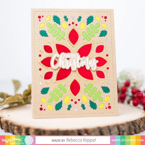 Waffle Flower - Winter Floral Panel Die