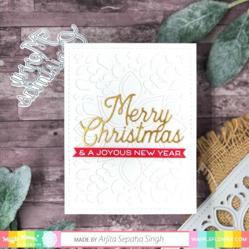 Waffle Flower - Winter Floral Panel Die