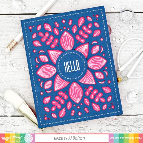 Waffle Flower - Winter Floral Panel Die