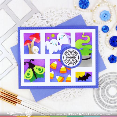 Waffle Flower - Postage Collage Spooktacular Stencil