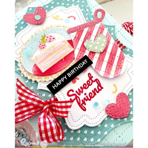 Waffle Flower - Postage Collage Piped Letters Stamp Set