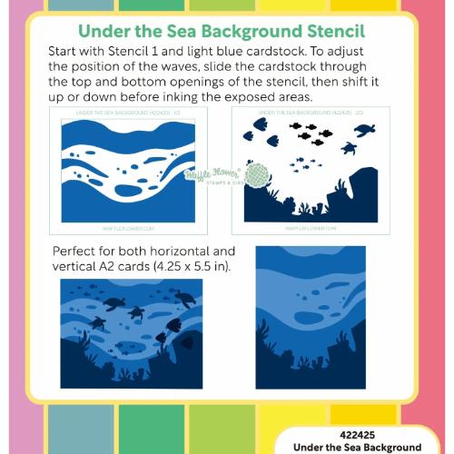 Waffle Flower - Under the Sea Background Stencil