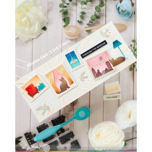 Waffle Flower - Postage Collage Swallow Silhouettes Die