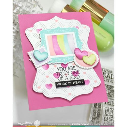 Waffle Flower - Postage Collage Inner Blocks Stencil