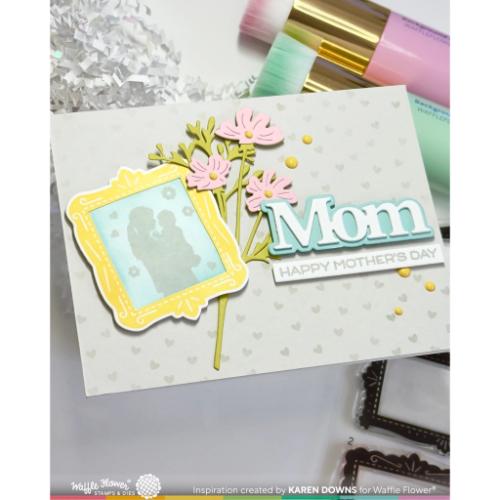 Waffle Flower - Postage Collage Mom Silhouettes Stamp Set
