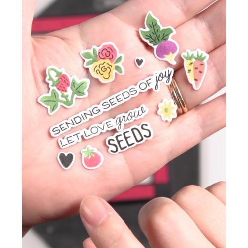 Waffle Flower - Postge Collage Seeds Details Matching Die