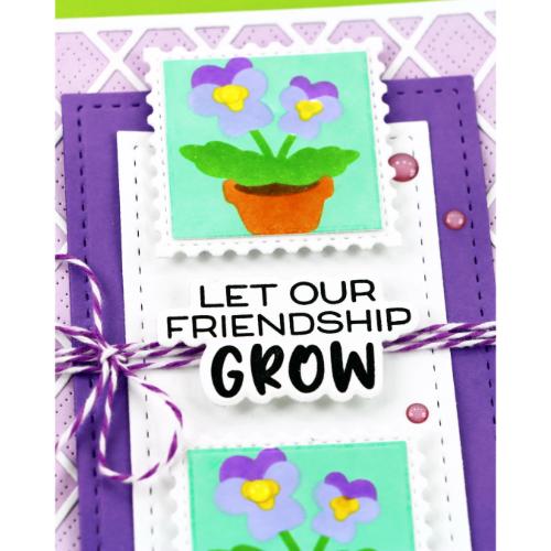 Waffle Flower - Square Postage - Pansy Stencil