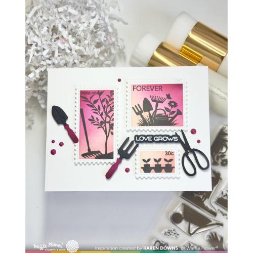 Waffle Flower - Postage Collage Garden Silhouettes Stamp Set