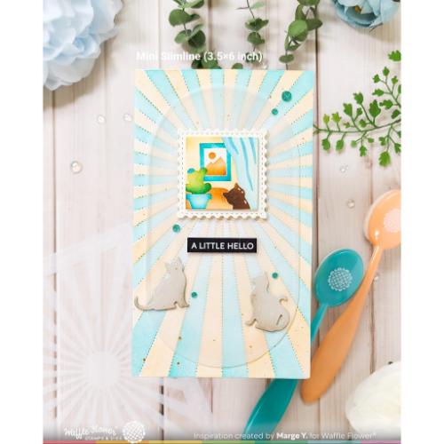 Waffle Flower - Square Postage Home Stencil