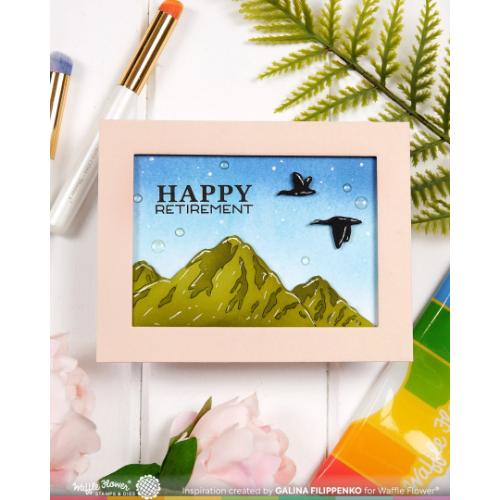 Waffle Flower - Lake Scene Die-n-stencil