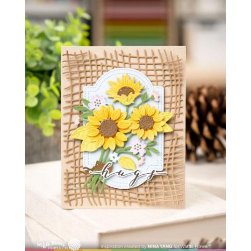 Waffle Flower - Burlap Die