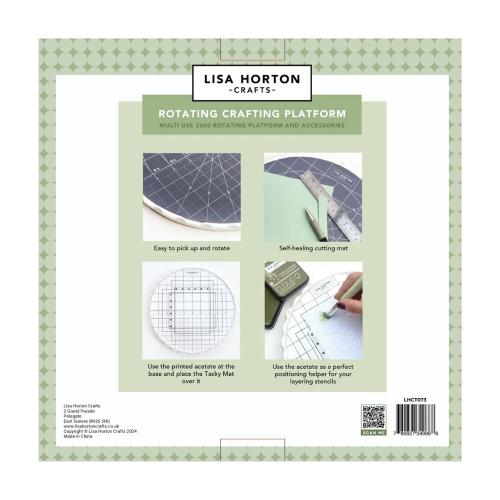 Lisa Horton Crafts Rotating Crafting Platform-Interchangeable Cutting & Tacky Mat - Postage as per Actual