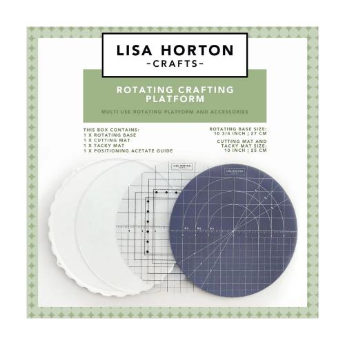 Lisa Horton Crafts Rotating Crafting Platform-Interchangeable Cutting & Tacky Mat - Postage as per Actual