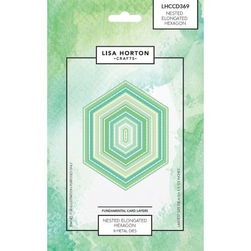 Lisa Horton Crafts Fundamentals Die Set-Nested Elongated Hexagon