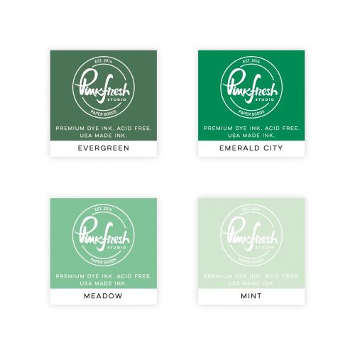 Pinkfresh Studio Premium Dye Cube Ink Pads 4 Colors Garden Stroll