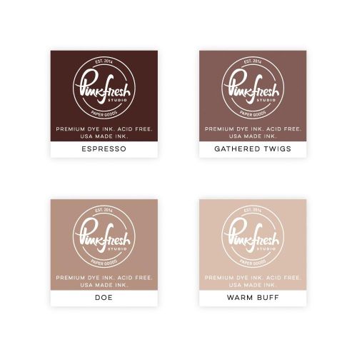 Pinkfresh Studio Premium Dye Cube Ink Pads 4 Colors Wild Truffles