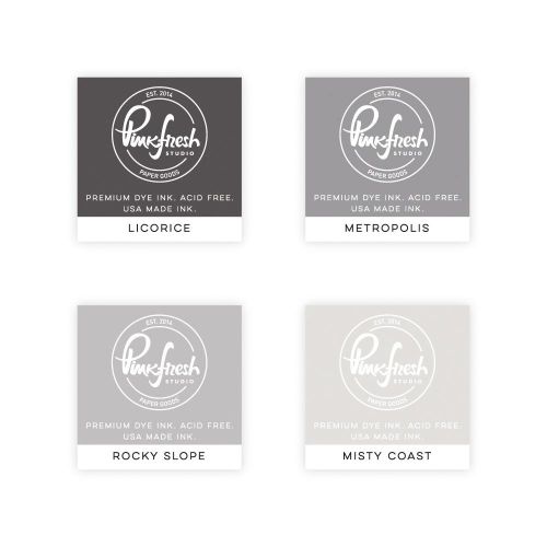 Pinkfresh Studio Premium Dye Cube Ink Pads 4 Colors Urban Raincoat