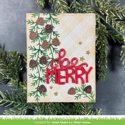 Lawn Fawn - Lawn Cuts - Pinecone and Leaves Border Dies