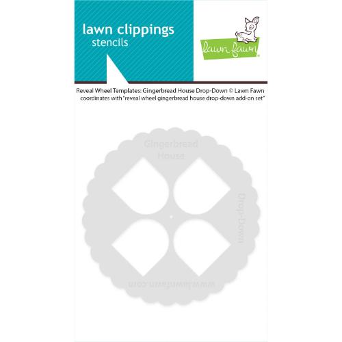 Lawn Fawn - Lawn Clippings - Reveal Wheel Templates: Gingerbread House Drop-Down