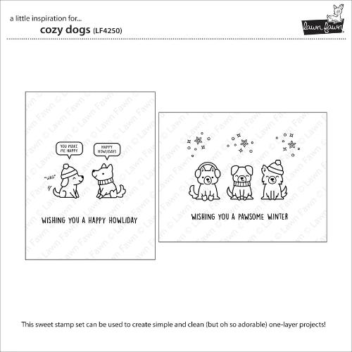 Lawn Fawn - Stamps - Cozy Dogs
