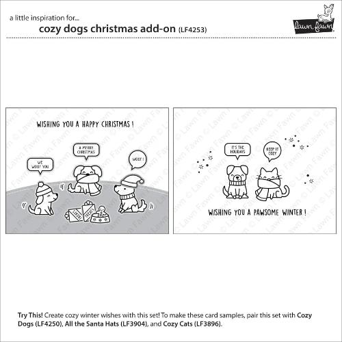 Lawn Fawn - Stamps - Cozy Dogs Christmas Add-On