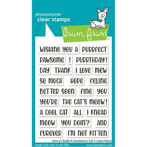 Lawn Fawn - Stamps - Henry's Build-A-Sentiment: Cat