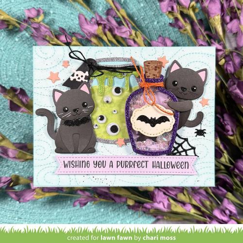Lawn Fawn - Stamps - Henry's Build-A-Sentiment: Cat