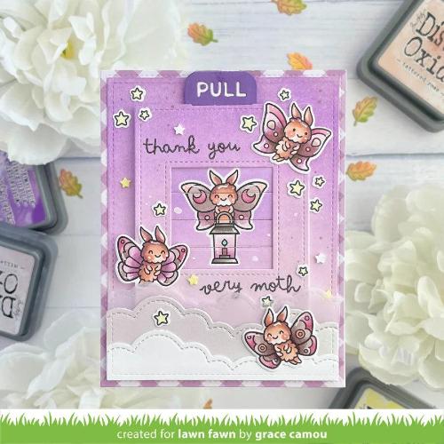 Lawn Fawn - Lawn Clippings - I Like Cute Moths Coloring Stencils