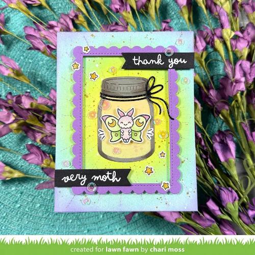 Lawn Fawn - Lawn Clippings - I Like Cute Moths Coloring Stencils