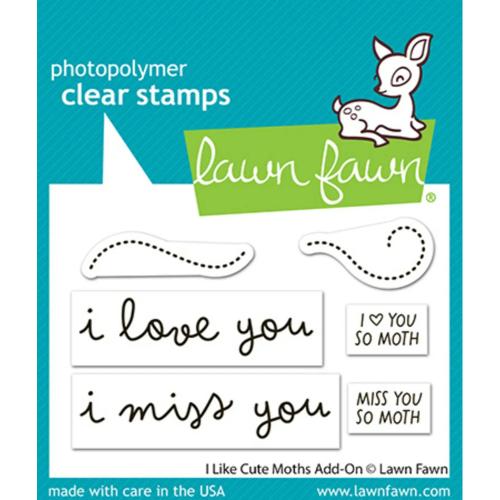 Lawn Fawn - Stamps - I Like Cute Moths Add-On