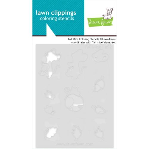 Lawn Fawn - Lawn Clippings - Fall Mice Coloring Stencils