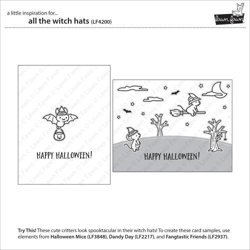 Lawn Fawn - Stamps - All the Witch Hats