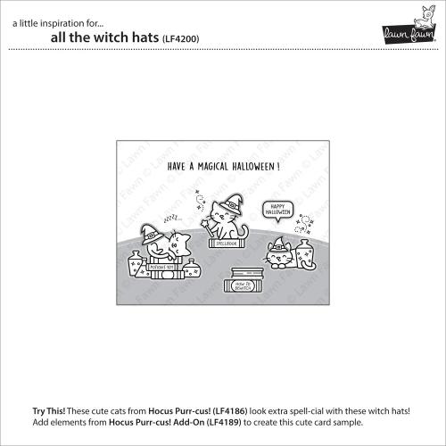 Lawn Fawn - Stamps - All the Witch Hats