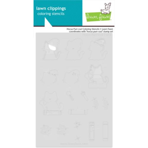Lawn Fawn - Lawn Clippings - Hocus Purr-cus! Coloring Stencils