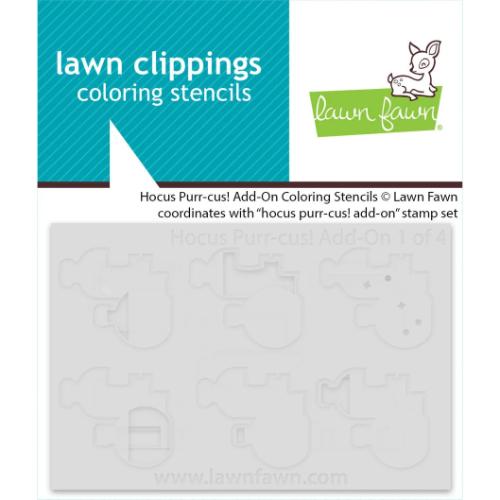Lawn Fawn - Lawn Clippings - Hocus Purr-cus! Add-On Coloring Stencils