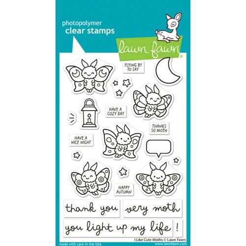 Lawn Fawn - Stamps - I Like Cute Moths