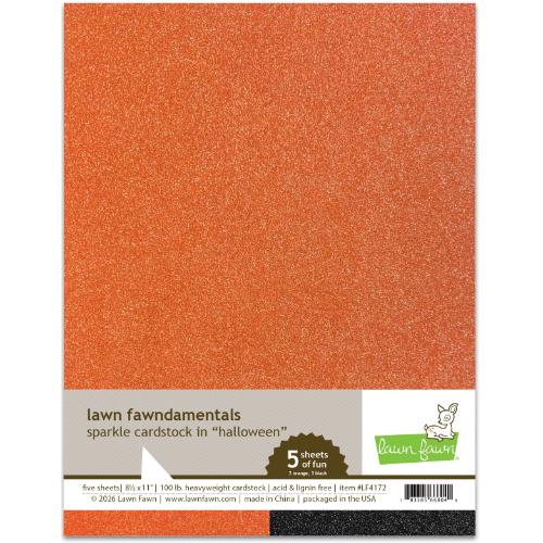Lawn Fawn - Sparkle Cardstock - Halloween Pack