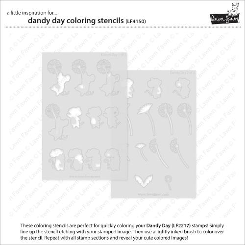 Lawn Fawn - Lawn Clippings - Dandy Day Coloring Stencils