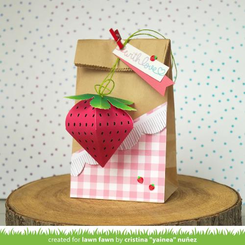 Lawn Fawn - Lawn Cuts - Strawberry Treat Box Dies