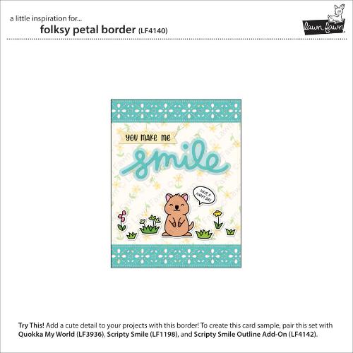 Lawn Fawn - Lawn Cuts - Folksy Petal Border Dies