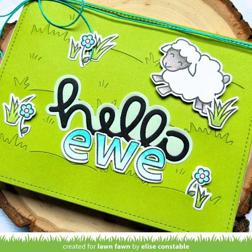 Lawn Fawn - Lawn Cuts - Scripty Hello Outline Add-On Dies
