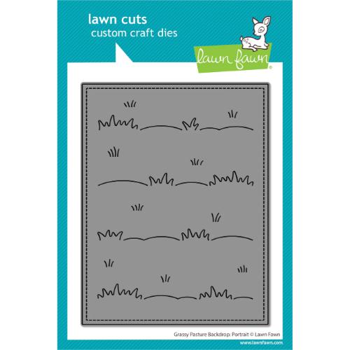 Lawn Fawn - Lawn Cuts - Grassy Pasture Backdrop: Portrait Dies