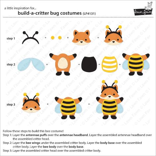 Lawn Fawn - Lawn Cuts - Build-A-Critter Bug Costumes Dies
