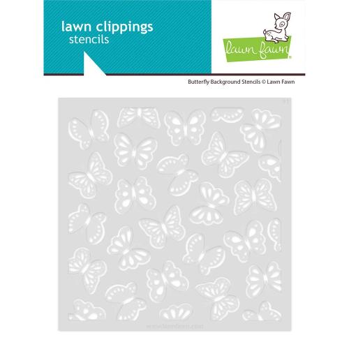 Lawn Fawn - Lawn Clippings - Butterfly Background Stencils