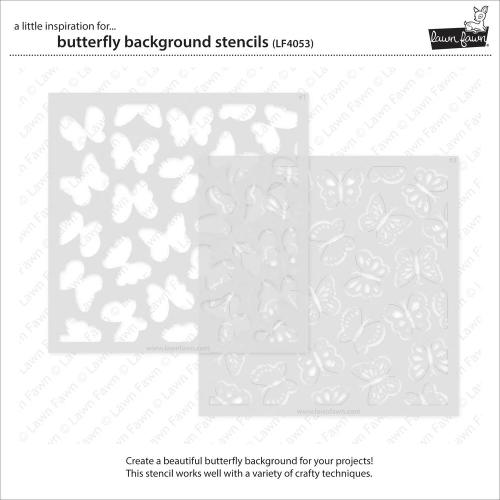 Lawn Fawn - Lawn Clippings - Butterfly Background Stencils