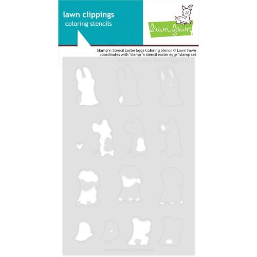 Lawn Fawn - Lawn Clippings - Stamp 'n Stencil Easter Eggs Coloring Stencil